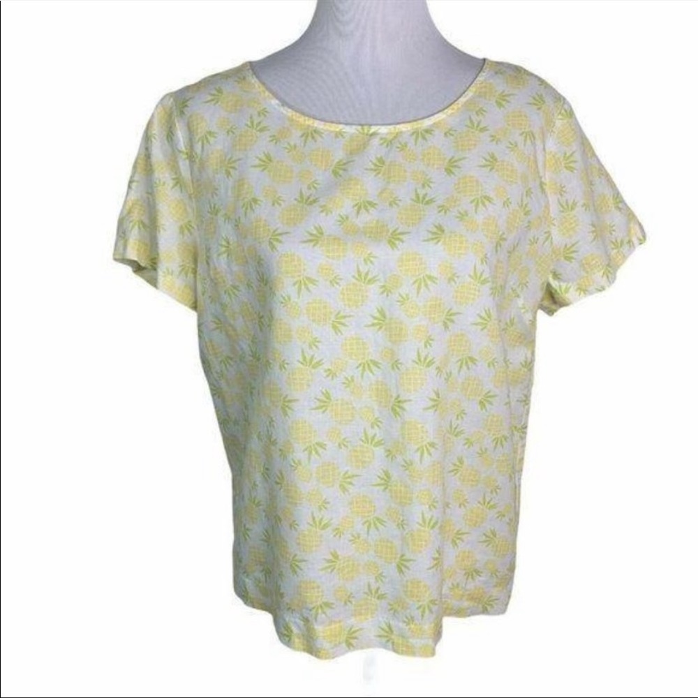 J. Crew Pineapple Print Top